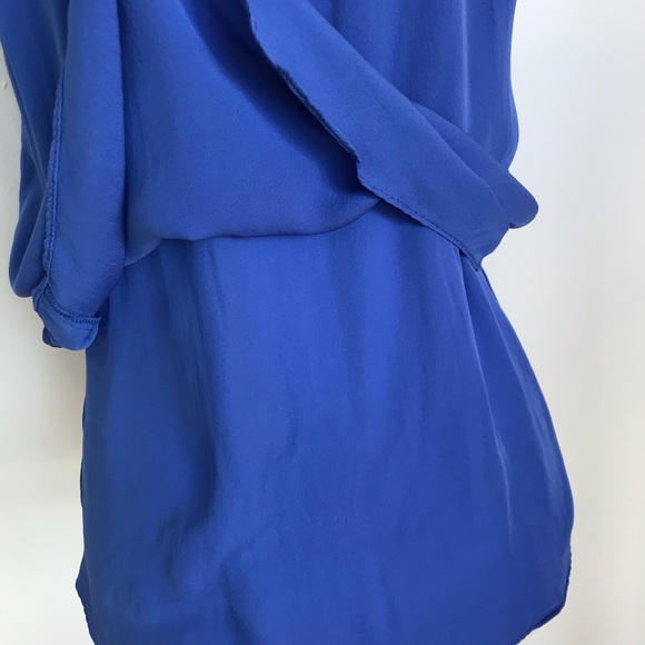 Parker periwinkle blue silk ruffled tank - Picture 8 of 11
